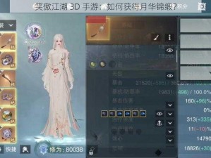 笑傲江湖 3D 手游：如何获得月华锦缎？