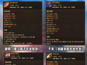 《DNF：65级史诗武器大全，探索一览无遗的强大武器》