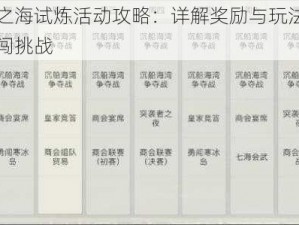 黎明之海试炼活动攻略：详解奖励与玩法，助你勇闯挑战