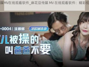 麻花豆传媒MV在线观看软件_麻花豆传媒 MV 在线观看软件：精彩视频，尽在其中