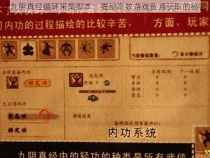 《九阴真经循环采集脚本：揭秘高效游戏资源获取的秘密》