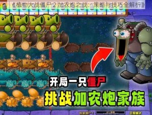 《植物大战僵尸 2 加农炮之战：策略与技巧全解析》