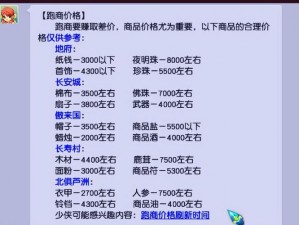 如何在武魂世界中通过跑商轻松赚取金币