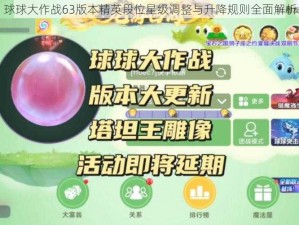 球球大作战63版本精英段位星级调整与升降规则全面解析