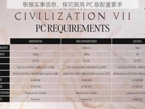 根据实事信息，探究斑鸠 PC 版配置要求