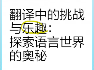 两个世界的物品装备名称翻译探索：语言界限与虚拟世界之交互探讨