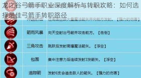 龙之谷弓箭手职业深度解析与转职攻略：如何选择最佳弓箭手转职路径