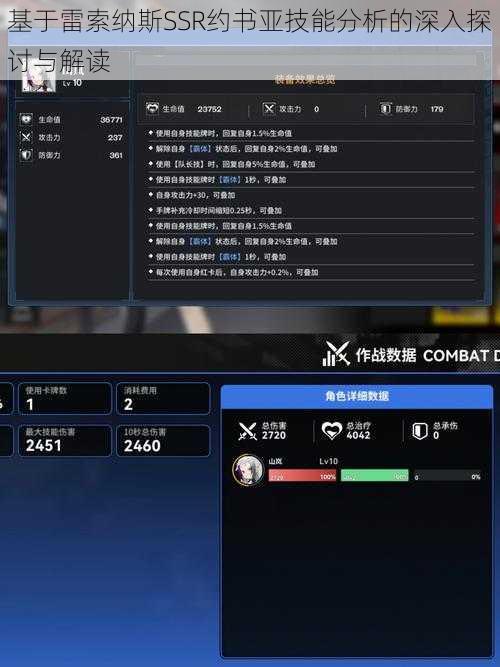 基于雷索纳斯SSR约书亚技能分析的深入探讨与解读