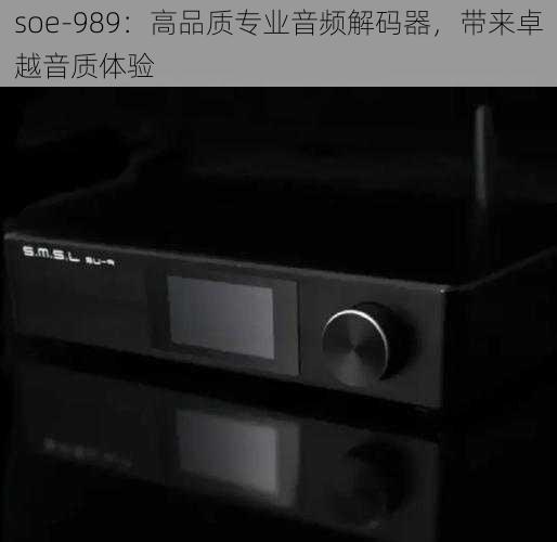 soe-989：高品质专业音频解码器，带来卓越音质体验