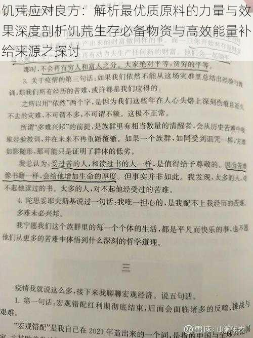 饥荒应对良方：解析最优质原料的力量与效果深度剖析饥荒生存必备物资与高效能量补给来源之探讨