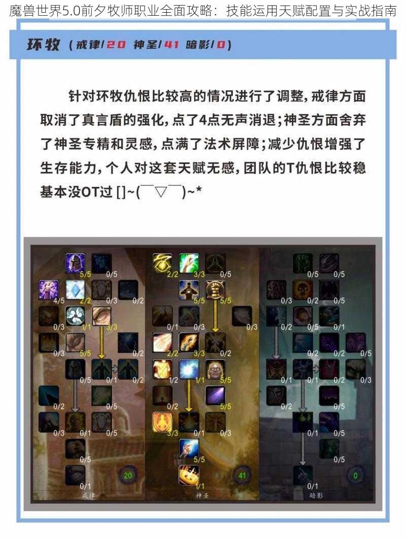 魔兽世界5.0前夕牧师职业全面攻略：技能运用天赋配置与实战指南