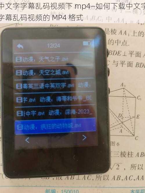 中文字字幕乱码视频下 mp4—如何下载中文字字幕乱码视频的 MP4 格式