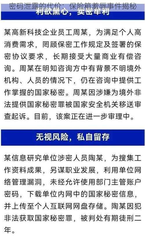 密码泄露的代价：保险箱羞辱事件揭秘