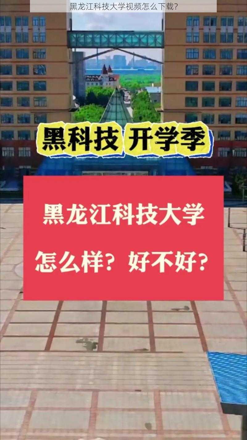 黑龙江科技大学视频怎么下载？