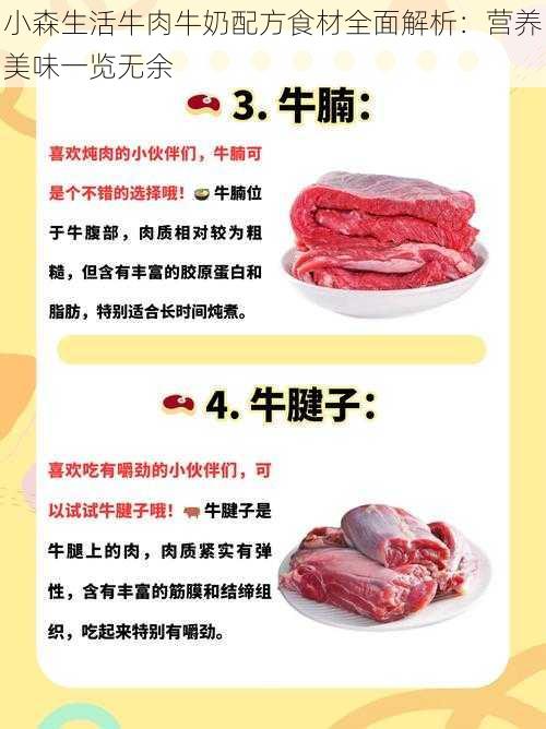 小森生活牛肉牛奶配方食材全面解析：营养美味一览无余