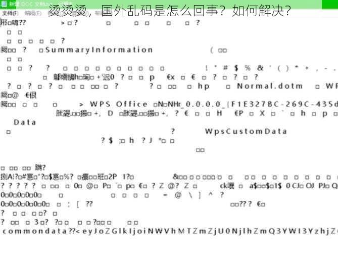 烫烫烫，国外乱码是怎么回事？如何解决？