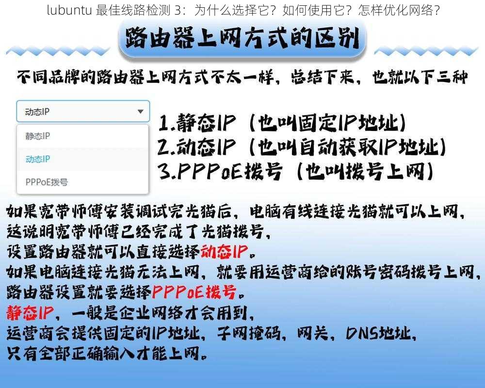 lubuntu 最佳线路检测 3：为什么选择它？如何使用它？怎样优化网络？