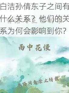 白洁孙倩东子之间有什么关系？他们的关系为何会影响到你？