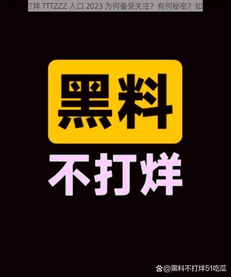 黑料不打烊 TTTZZZ 入口 2023 为何备受关注？有何秘密？如何找到？