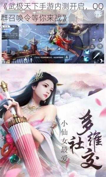 《武极天下手游内测开启，QQ 群召唤令等你来战》