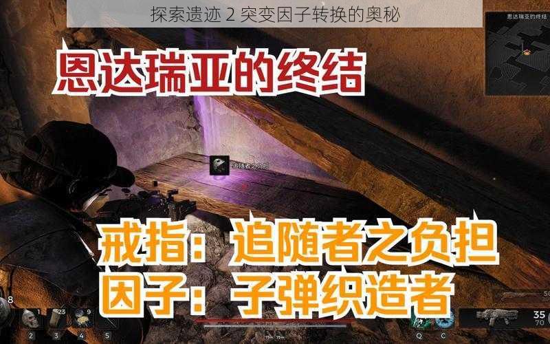 探索遗迹 2 突变因子转换的奥秘