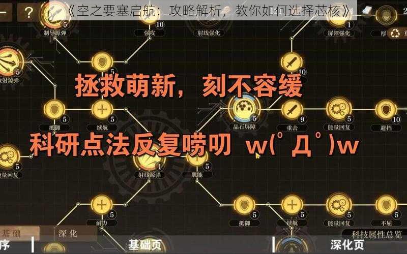 《空之要塞启航：攻略解析，教你如何选择芯核》